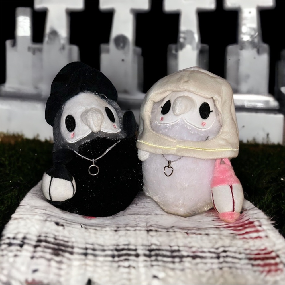 Plague Doctors Couple Glow in the Dark Plush Set